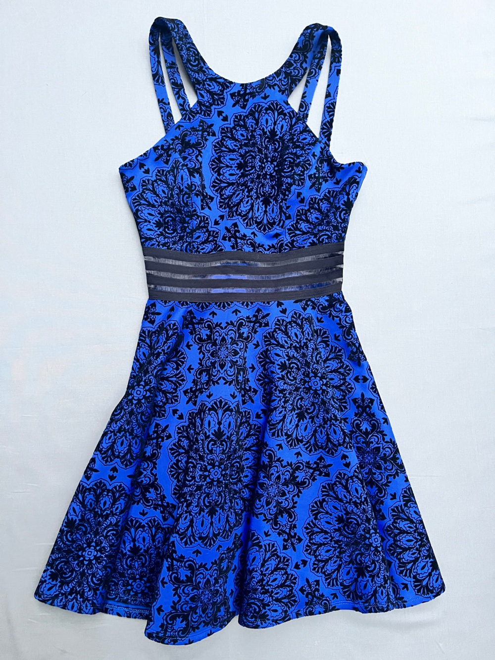 City Studio Royal Blue & Black Medallion One-Piece Swimsuit